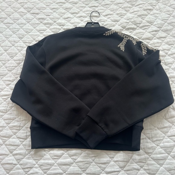 Sandro Rhinestone Embellished Sweatshirt in Black - Picture 12 of 16